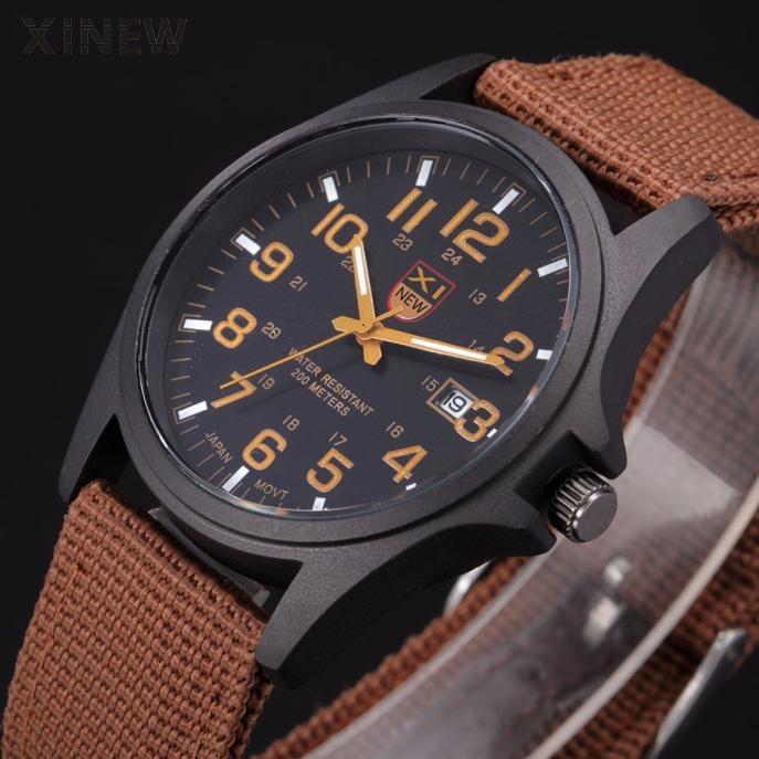 Copy of XINEW Brand Outdoor Mens Date Stainless Steel Military Sports Analog Quartz Army Wrist Watch