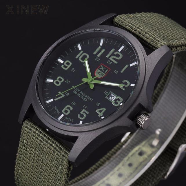 Copy of XINEW Brand Outdoor Mens Date Stainless Steel Military Sports Analog Quartz Army Wrist Watch